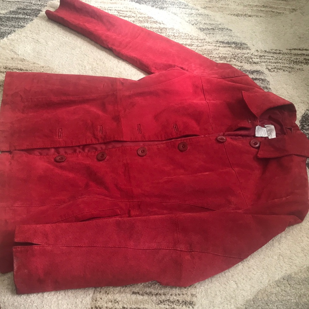 Red Leather Jacket | vintage leather coat